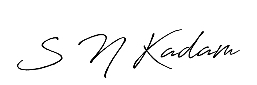 Use a signature maker to create a handwritten signature online. With this signature software, you can design (Antro_Vectra_Bolder) your own signature for name S N Kadam. S N Kadam signature style 7 images and pictures png