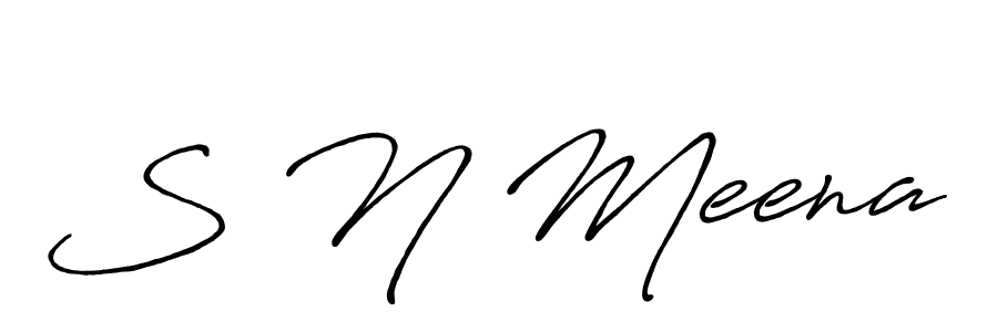 Also we have S N Meena name is the best signature style. Create professional handwritten signature collection using Antro_Vectra_Bolder autograph style. S N Meena signature style 7 images and pictures png