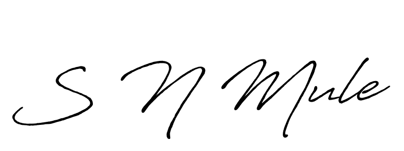 Antro_Vectra_Bolder is a professional signature style that is perfect for those who want to add a touch of class to their signature. It is also a great choice for those who want to make their signature more unique. Get S N Mule name to fancy signature for free. S N Mule signature style 7 images and pictures png