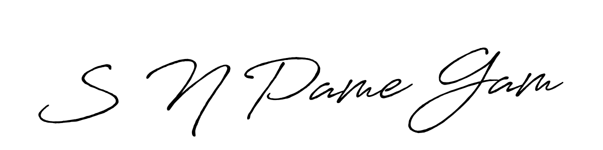 Here are the top 10 professional signature styles for the name S N Pame Gam. These are the best autograph styles you can use for your name. S N Pame Gam signature style 7 images and pictures png