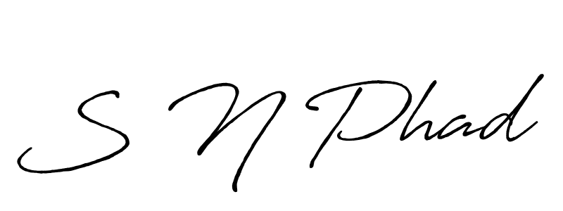 Use a signature maker to create a handwritten signature online. With this signature software, you can design (Antro_Vectra_Bolder) your own signature for name S N Phad. S N Phad signature style 7 images and pictures png