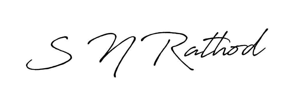 S N Rathod stylish signature style. Best Handwritten Sign (Antro_Vectra_Bolder) for my name. Handwritten Signature Collection Ideas for my name S N Rathod. S N Rathod signature style 7 images and pictures png