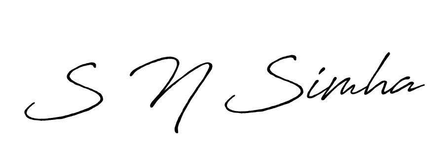 Similarly Antro_Vectra_Bolder is the best handwritten signature design. Signature creator online .You can use it as an online autograph creator for name S N Simha. S N Simha signature style 7 images and pictures png
