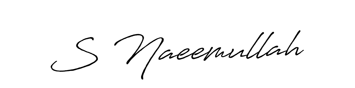 S Naeemullah stylish signature style. Best Handwritten Sign (Antro_Vectra_Bolder) for my name. Handwritten Signature Collection Ideas for my name S Naeemullah. S Naeemullah signature style 7 images and pictures png