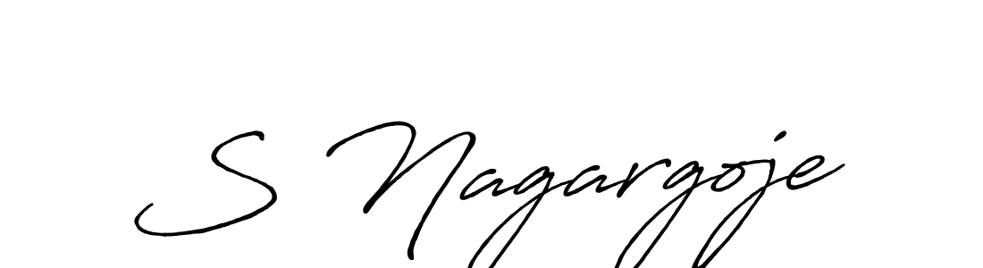Create a beautiful signature design for name S Nagargoje. With this signature (Antro_Vectra_Bolder) fonts, you can make a handwritten signature for free. S Nagargoje signature style 7 images and pictures png