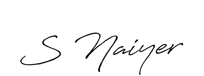 Use a signature maker to create a handwritten signature online. With this signature software, you can design (Antro_Vectra_Bolder) your own signature for name S Naiyer. S Naiyer signature style 7 images and pictures png