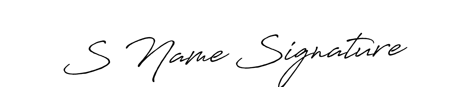 This is the best signature style for the S Name Signature name. Also you like these signature font (Antro_Vectra_Bolder). Mix name signature. S Name Signature signature style 7 images and pictures png