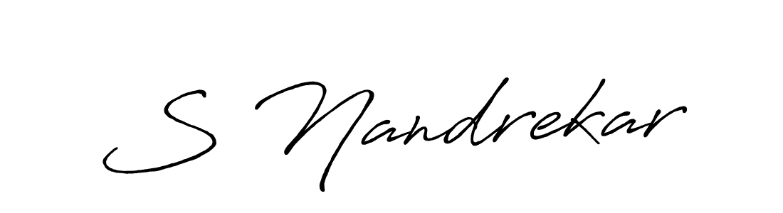 You can use this online signature creator to create a handwritten signature for the name S Nandrekar. This is the best online autograph maker. S Nandrekar signature style 7 images and pictures png