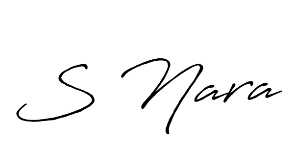 Create a beautiful signature design for name S Nara. With this signature (Antro_Vectra_Bolder) fonts, you can make a handwritten signature for free. S Nara signature style 7 images and pictures png