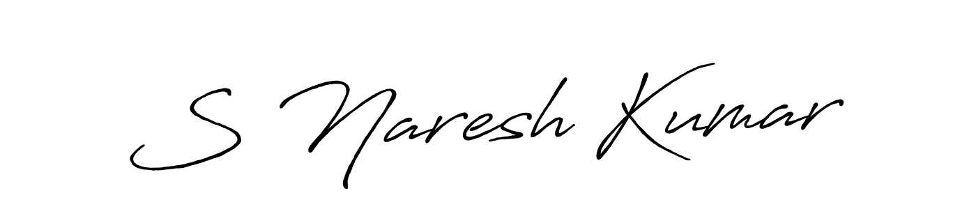 Also we have S Naresh Kumar name is the best signature style. Create professional handwritten signature collection using Antro_Vectra_Bolder autograph style. S Naresh Kumar signature style 7 images and pictures png