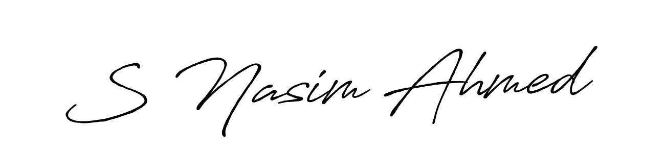 S Nasim Ahmed stylish signature style. Best Handwritten Sign (Antro_Vectra_Bolder) for my name. Handwritten Signature Collection Ideas for my name S Nasim Ahmed. S Nasim Ahmed signature style 7 images and pictures png