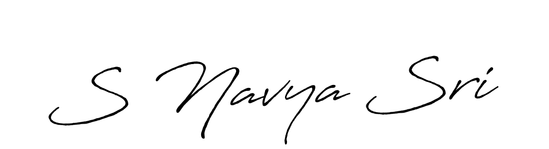 The best way (Antro_Vectra_Bolder) to make a short signature is to pick only two or three words in your name. The name S Navya Sri include a total of six letters. For converting this name. S Navya Sri signature style 7 images and pictures png