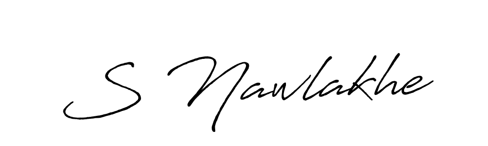 How to make S Nawlakhe name signature. Use Antro_Vectra_Bolder style for creating short signs online. This is the latest handwritten sign. S Nawlakhe signature style 7 images and pictures png
