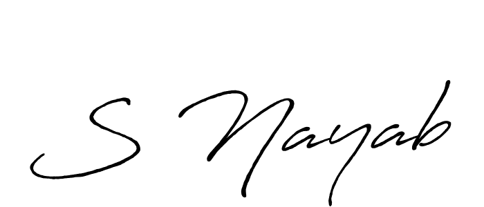 It looks lik you need a new signature style for name S Nayab. Design unique handwritten (Antro_Vectra_Bolder) signature with our free signature maker in just a few clicks. S Nayab signature style 7 images and pictures png