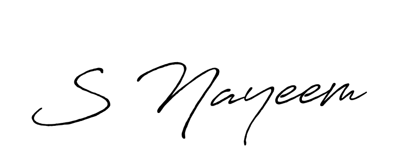 The best way (Antro_Vectra_Bolder) to make a short signature is to pick only two or three words in your name. The name S Nayeem include a total of six letters. For converting this name. S Nayeem signature style 7 images and pictures png