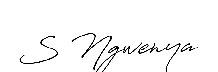 Also we have S Ngwenya name is the best signature style. Create professional handwritten signature collection using Antro_Vectra_Bolder autograph style. S Ngwenya signature style 7 images and pictures png