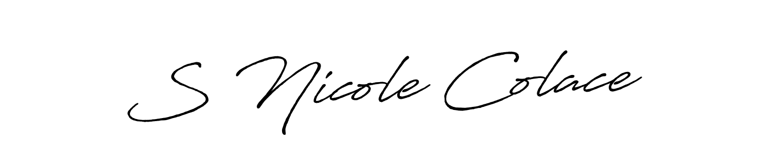 Make a short S Nicole Colace signature style. Manage your documents anywhere anytime using Antro_Vectra_Bolder. Create and add eSignatures, submit forms, share and send files easily. S Nicole Colace signature style 7 images and pictures png