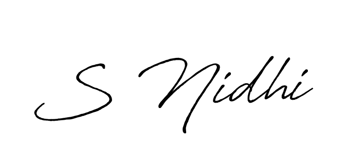 Also You can easily find your signature by using the search form. We will create S Nidhi name handwritten signature images for you free of cost using Antro_Vectra_Bolder sign style. S Nidhi signature style 7 images and pictures png