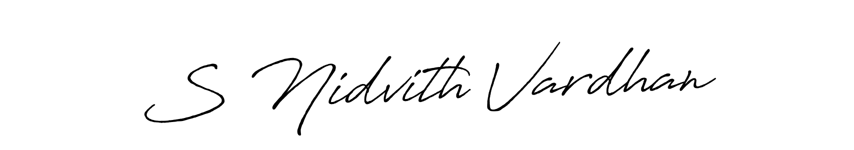 Make a short S Nidvith Vardhan signature style. Manage your documents anywhere anytime using Antro_Vectra_Bolder. Create and add eSignatures, submit forms, share and send files easily. S Nidvith Vardhan signature style 7 images and pictures png