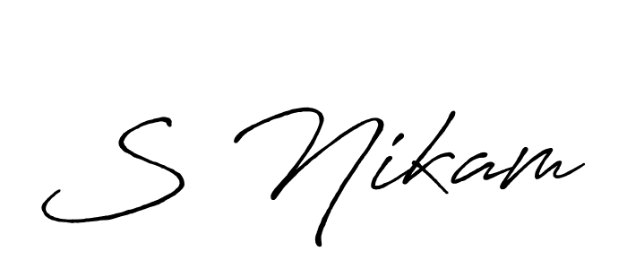 Make a short S Nikam signature style. Manage your documents anywhere anytime using Antro_Vectra_Bolder. Create and add eSignatures, submit forms, share and send files easily. S Nikam signature style 7 images and pictures png