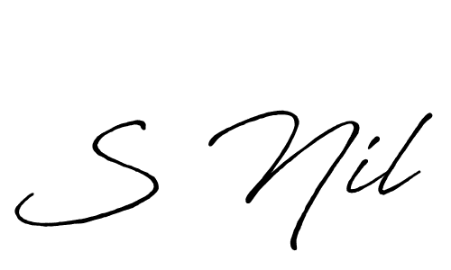 Make a beautiful signature design for name S Nil. Use this online signature maker to create a handwritten signature for free. S Nil signature style 7 images and pictures png
