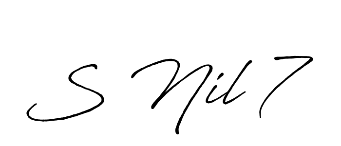 How to make S Nil 7 signature? Antro_Vectra_Bolder is a professional autograph style. Create handwritten signature for S Nil 7 name. S Nil 7 signature style 7 images and pictures png