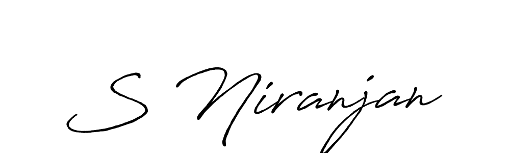 Also You can easily find your signature by using the search form. We will create S Niranjan name handwritten signature images for you free of cost using Antro_Vectra_Bolder sign style. S Niranjan signature style 7 images and pictures png