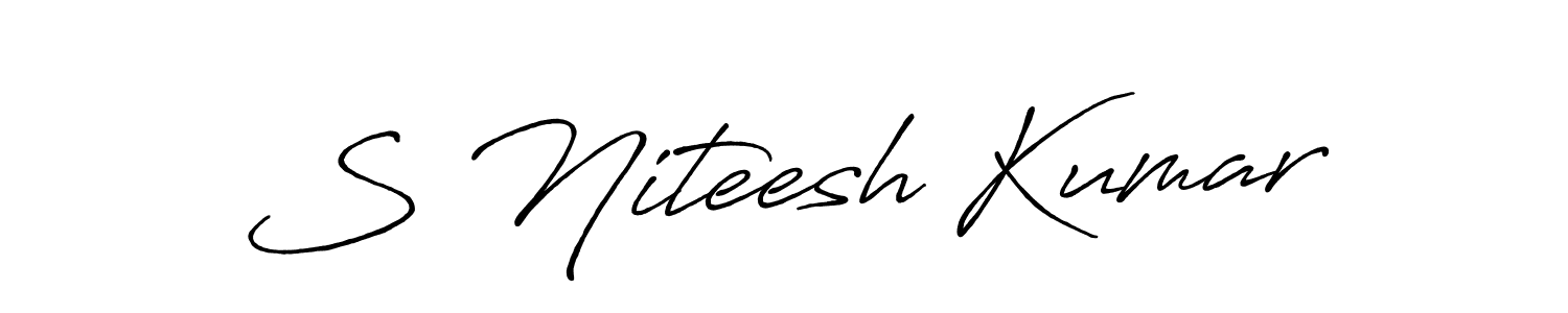 Design your own signature with our free online signature maker. With this signature software, you can create a handwritten (Antro_Vectra_Bolder) signature for name S Niteesh Kumar. S Niteesh Kumar signature style 7 images and pictures png