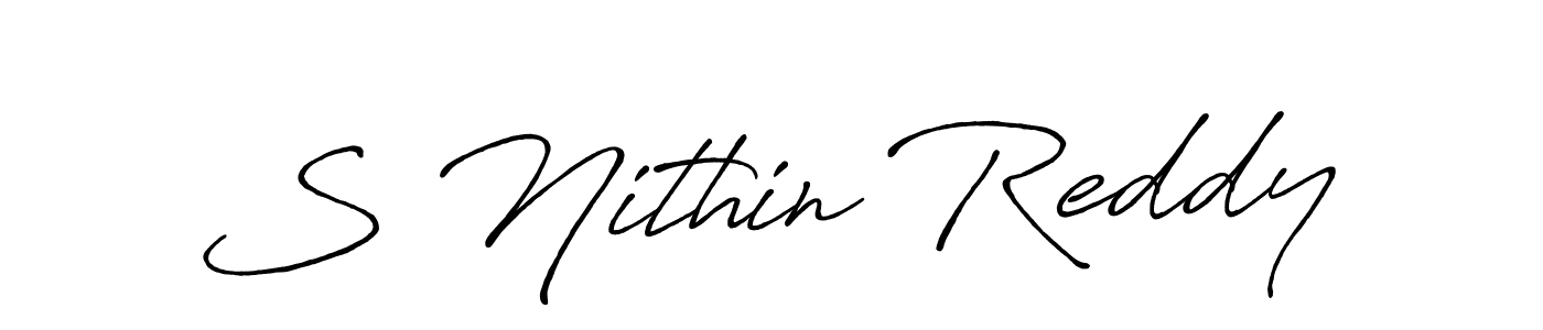 How to make S Nithin Reddy signature? Antro_Vectra_Bolder is a professional autograph style. Create handwritten signature for S Nithin Reddy name. S Nithin Reddy signature style 7 images and pictures png