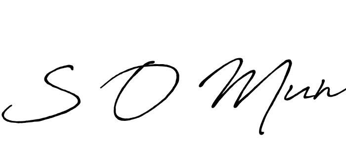 Create a beautiful signature design for name S O Mun. With this signature (Antro_Vectra_Bolder) fonts, you can make a handwritten signature for free. S O Mun signature style 7 images and pictures png