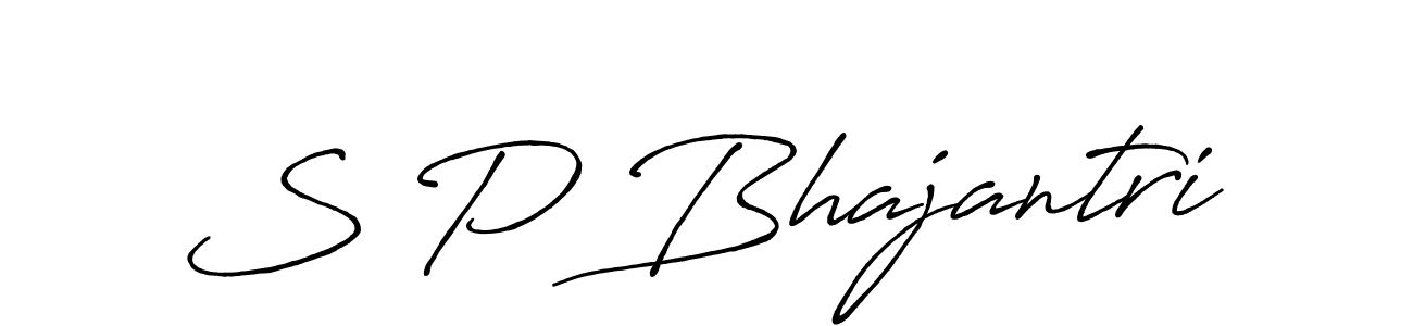 Design your own signature with our free online signature maker. With this signature software, you can create a handwritten (Antro_Vectra_Bolder) signature for name S P Bhajantri. S P Bhajantri signature style 7 images and pictures png