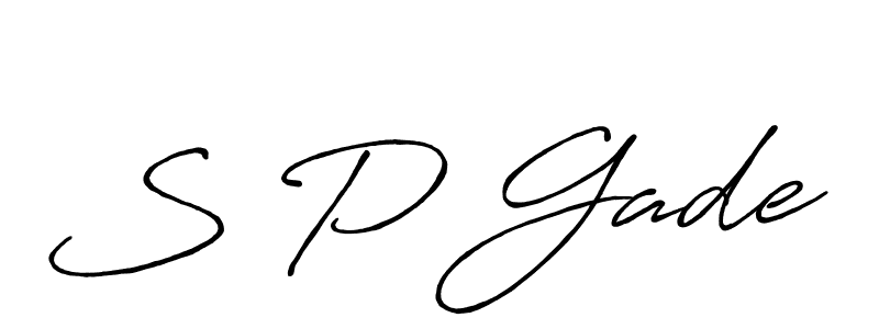 Create a beautiful signature design for name S P Gade. With this signature (Antro_Vectra_Bolder) fonts, you can make a handwritten signature for free. S P Gade signature style 7 images and pictures png