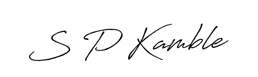 Also You can easily find your signature by using the search form. We will create S P Kamble name handwritten signature images for you free of cost using Antro_Vectra_Bolder sign style. S P Kamble signature style 7 images and pictures png