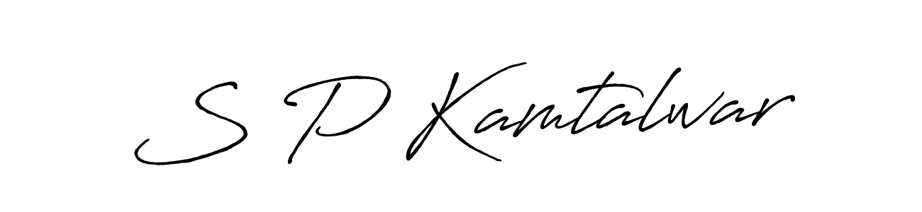 This is the best signature style for the S P Kamtalwar name. Also you like these signature font (Antro_Vectra_Bolder). Mix name signature. S P Kamtalwar signature style 7 images and pictures png