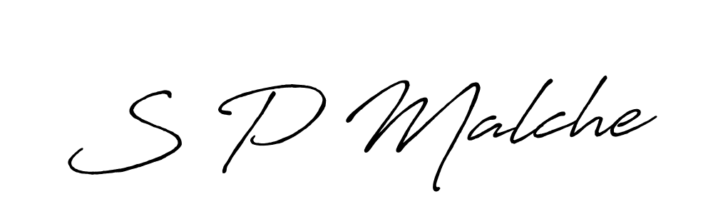 Design your own signature with our free online signature maker. With this signature software, you can create a handwritten (Antro_Vectra_Bolder) signature for name S P Malche. S P Malche signature style 7 images and pictures png