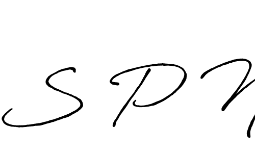 How to make S P N signature? Antro_Vectra_Bolder is a professional autograph style. Create handwritten signature for S P N name. S P N signature style 7 images and pictures png