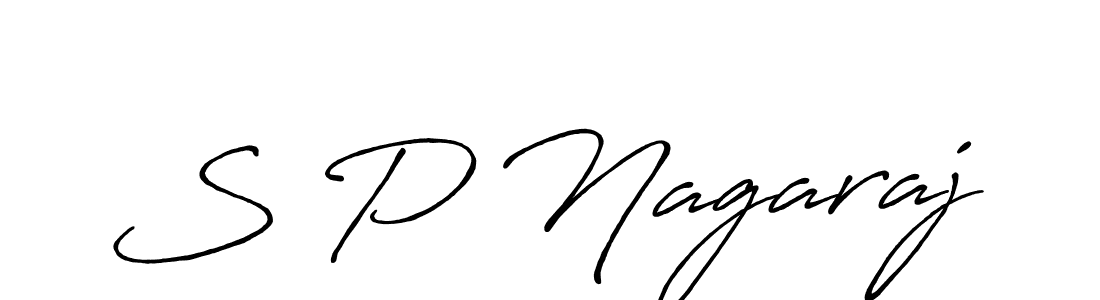 How to make S P Nagaraj signature? Antro_Vectra_Bolder is a professional autograph style. Create handwritten signature for S P Nagaraj name. S P Nagaraj signature style 7 images and pictures png
