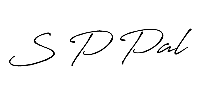 Use a signature maker to create a handwritten signature online. With this signature software, you can design (Antro_Vectra_Bolder) your own signature for name S P Pal. S P Pal signature style 7 images and pictures png