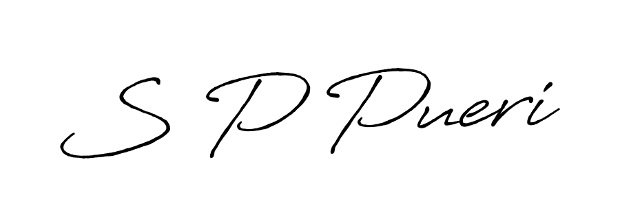 Design your own signature with our free online signature maker. With this signature software, you can create a handwritten (Antro_Vectra_Bolder) signature for name S P Pueri. S P Pueri signature style 7 images and pictures png