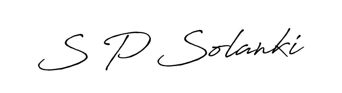 The best way (Antro_Vectra_Bolder) to make a short signature is to pick only two or three words in your name. The name S P Solanki include a total of six letters. For converting this name. S P Solanki signature style 7 images and pictures png