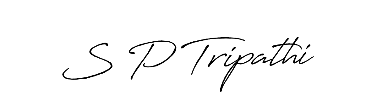 S P Tripathi stylish signature style. Best Handwritten Sign (Antro_Vectra_Bolder) for my name. Handwritten Signature Collection Ideas for my name S P Tripathi. S P Tripathi signature style 7 images and pictures png