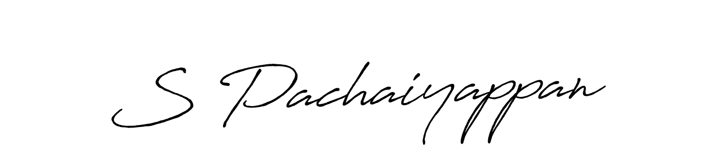 How to make S Pachaiyappan name signature. Use Antro_Vectra_Bolder style for creating short signs online. This is the latest handwritten sign. S Pachaiyappan signature style 7 images and pictures png