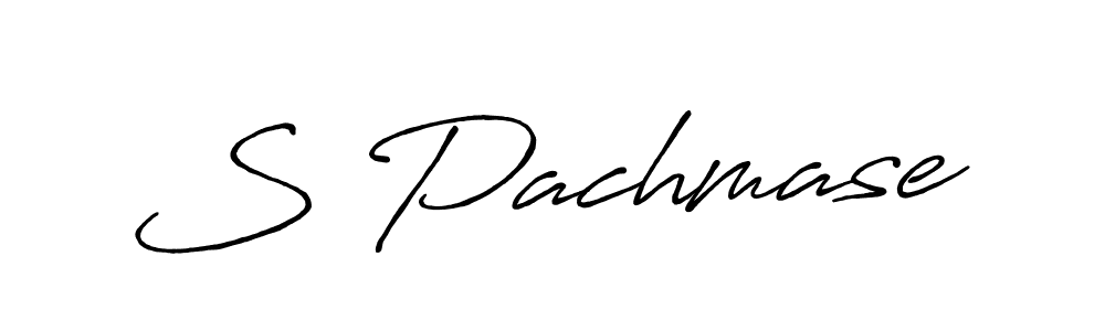 Use a signature maker to create a handwritten signature online. With this signature software, you can design (Antro_Vectra_Bolder) your own signature for name S Pachmase. S Pachmase signature style 7 images and pictures png