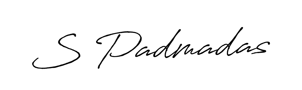 How to make S Padmadas name signature. Use Antro_Vectra_Bolder style for creating short signs online. This is the latest handwritten sign. S Padmadas signature style 7 images and pictures png