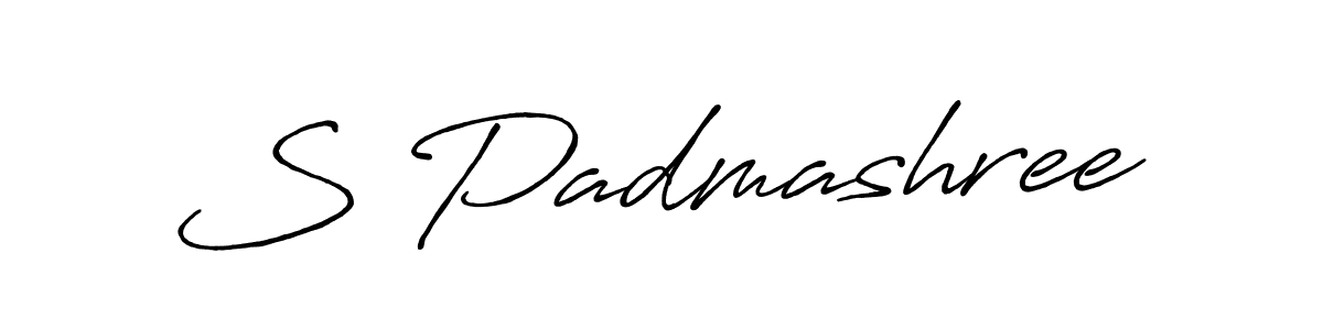 You should practise on your own different ways (Antro_Vectra_Bolder) to write your name (S Padmashree) in signature. don't let someone else do it for you. S Padmashree signature style 7 images and pictures png