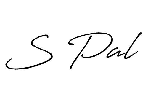 How to make S Pal name signature. Use Antro_Vectra_Bolder style for creating short signs online. This is the latest handwritten sign. S Pal signature style 7 images and pictures png