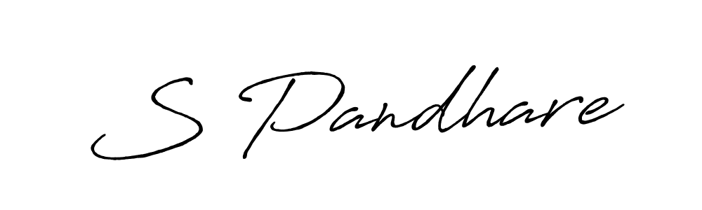 Design your own signature with our free online signature maker. With this signature software, you can create a handwritten (Antro_Vectra_Bolder) signature for name S Pandhare. S Pandhare signature style 7 images and pictures png