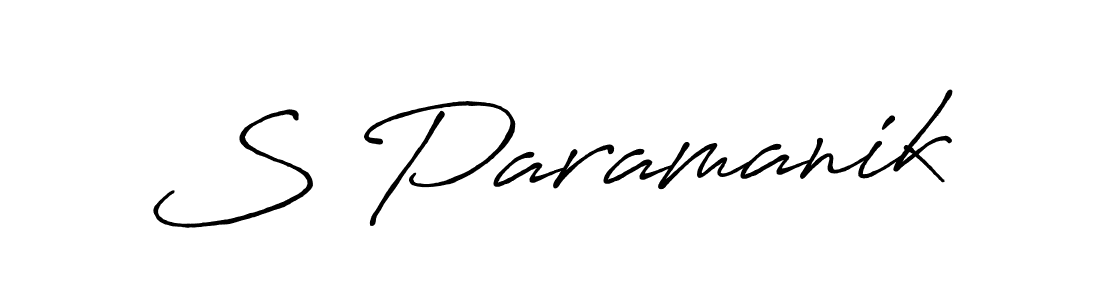 How to make S Paramanik signature? Antro_Vectra_Bolder is a professional autograph style. Create handwritten signature for S Paramanik name. S Paramanik signature style 7 images and pictures png