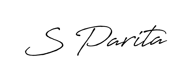 Make a beautiful signature design for name S Parita. Use this online signature maker to create a handwritten signature for free. S Parita signature style 7 images and pictures png
