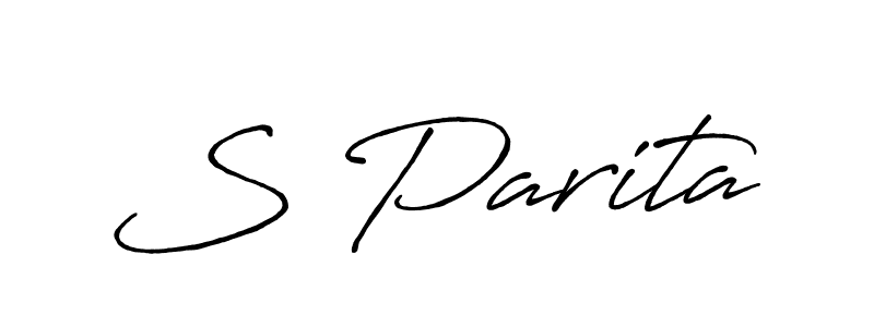 Design your own signature with our free online signature maker. With this signature software, you can create a handwritten (Antro_Vectra_Bolder) signature for name S Parita. S Parita signature style 7 images and pictures png